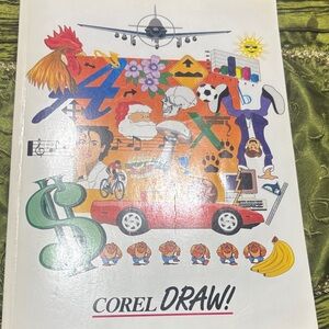 Vintage 1990s Corel Draw 4 Graphics CD-ROM for Windows & Graphics Book